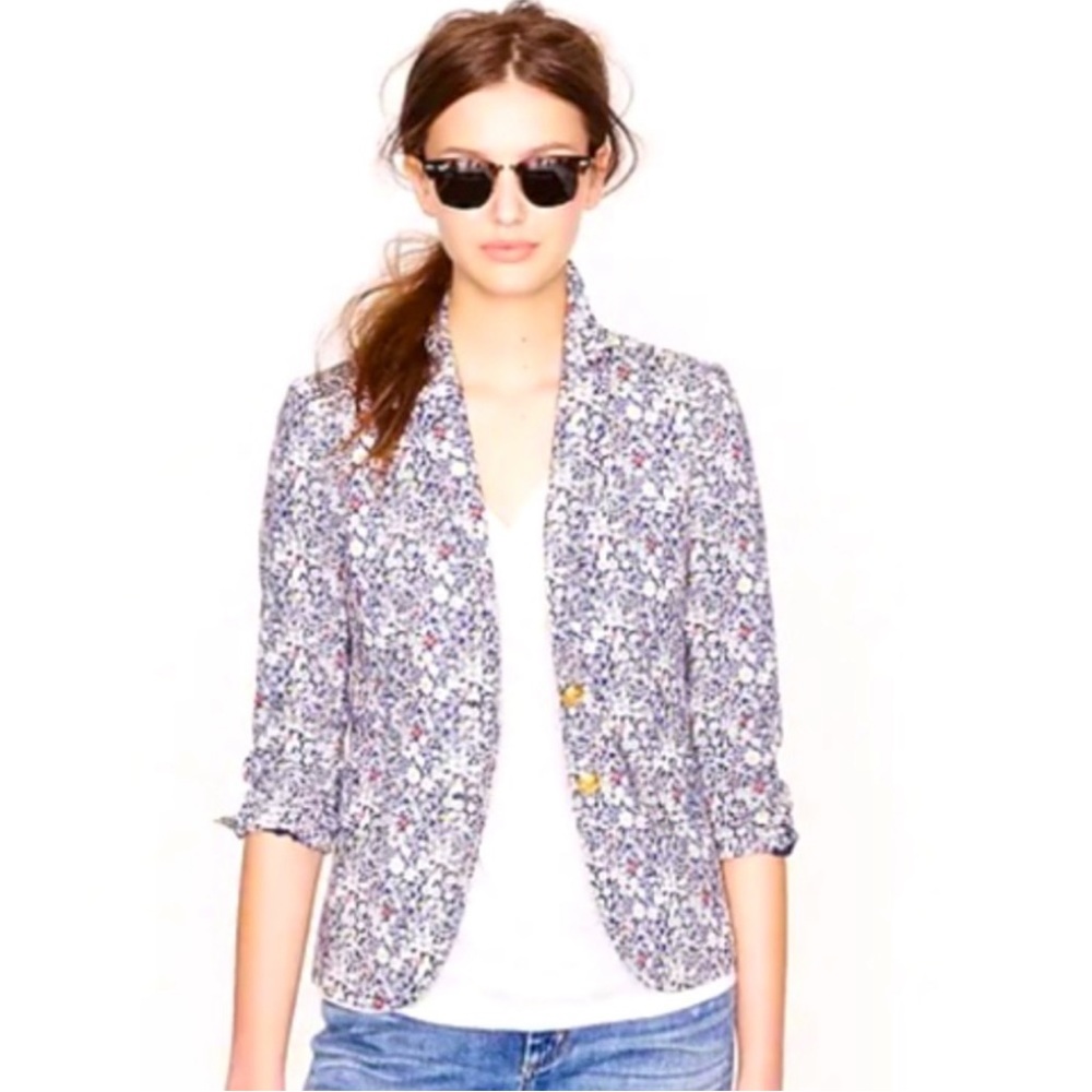 J. Crew Liberty Schoolboy Blazer in June's Meadow Floral